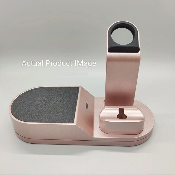 3 IN 1 Qi Wireless Charger Charging Dock Stand For Apple Watch iPhone Air Pods - Picture 2 of 9